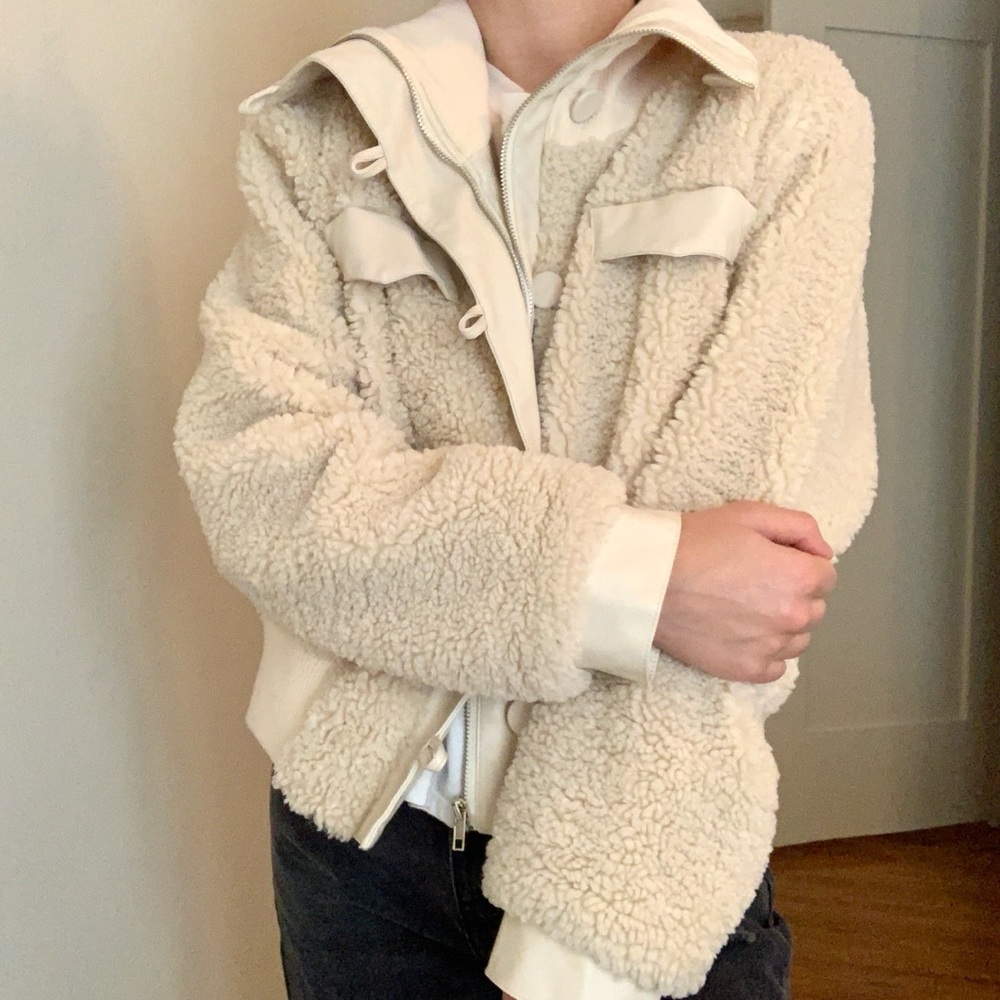 ❌SOLD❌Teddy Bomber Jacket - Picture 5 of 6